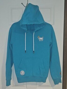 GOAT Womens XS Turquoise Pullover Hooded Sweatshirt Used